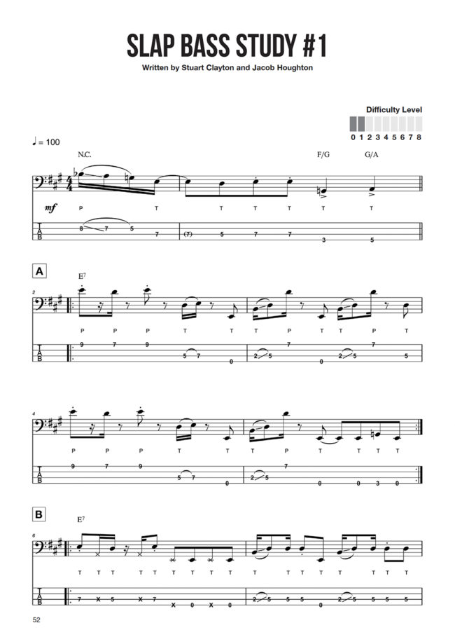 Sample page from Beginner Studies for Bass Guitar